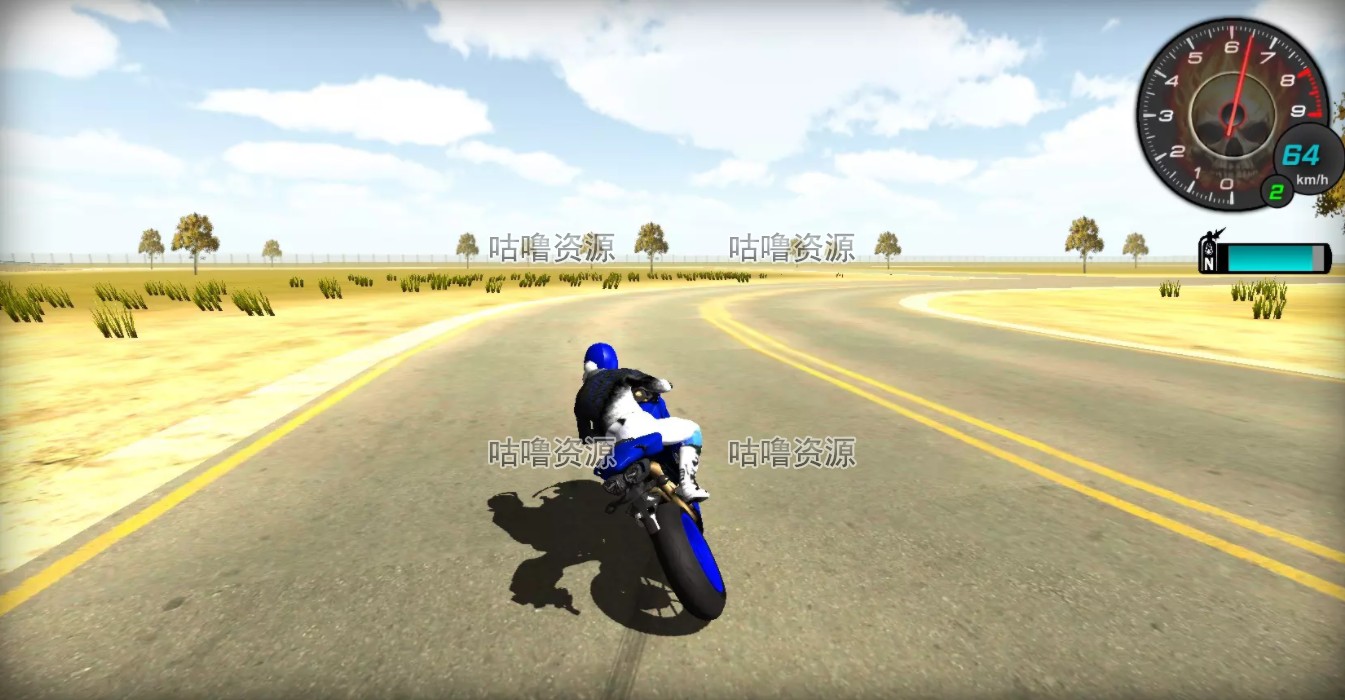 Unity3D 摩托赛车游戏项目源码模板 Motorbike Starter Kit 2.2