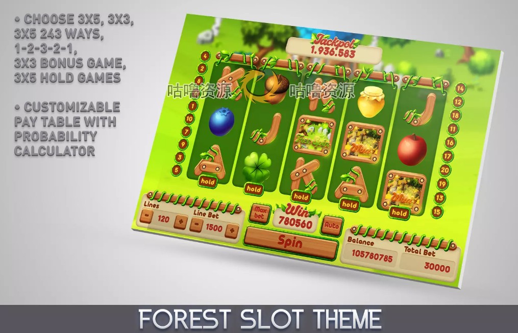 Unity3D 休闲老虎机游戏项目源码 MK Modern Casino Bundle 1.2