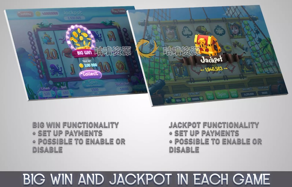 Unity3D 休闲老虎机游戏项目源码 MK Modern Casino Bundle 1.2