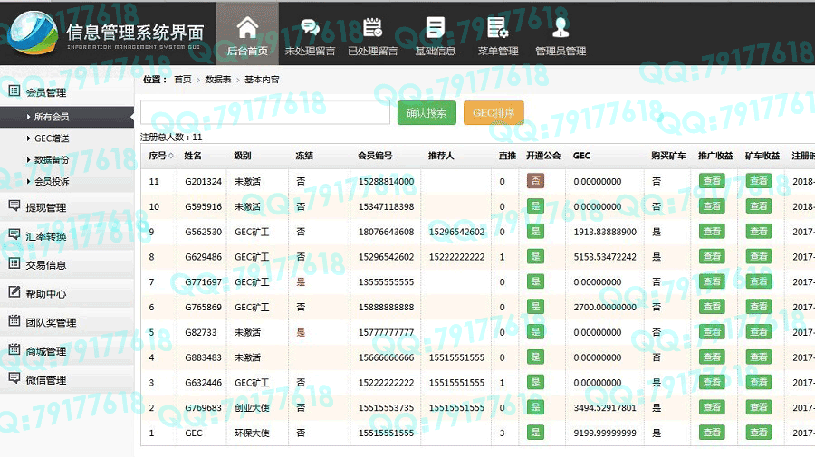 GEC云矿机 云矿机源码 虚拟货币（区块链）挖矿源码