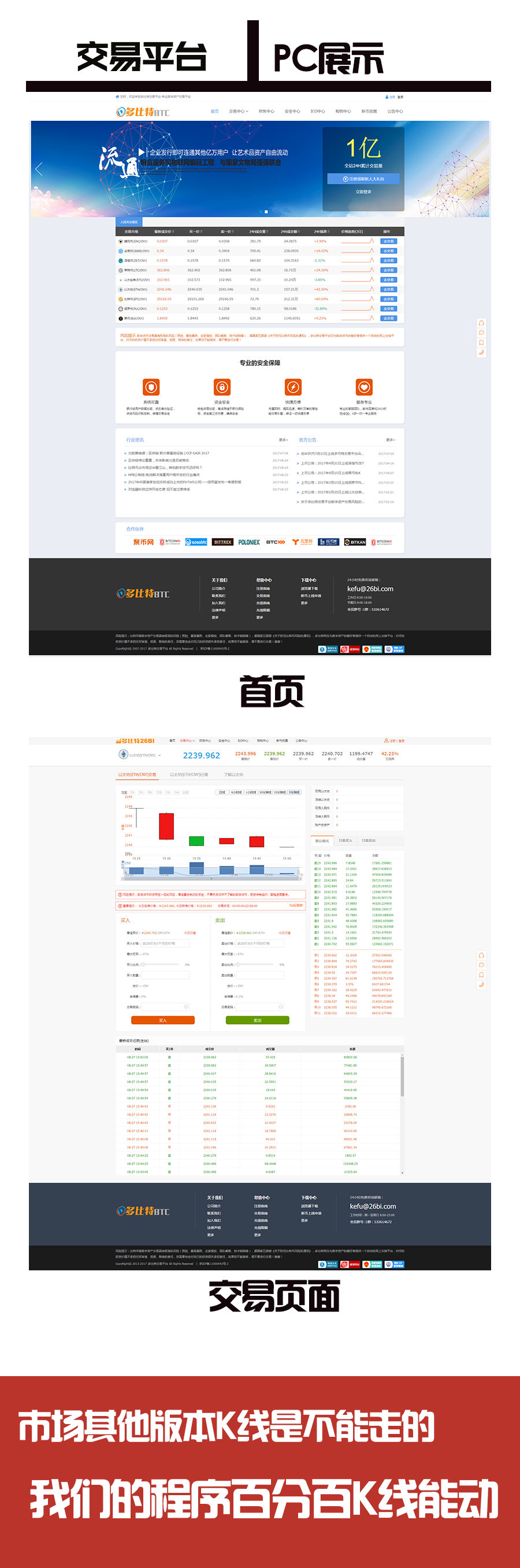（正版）含教程PC+WAP虚拟币数字币交易平台源码，带手机版。送钱包！ - 宋马