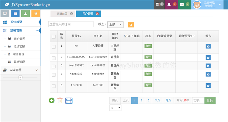 JAVA 后台管理 开发框架 源码 HTML5 bootstrap Activiti 工作流
