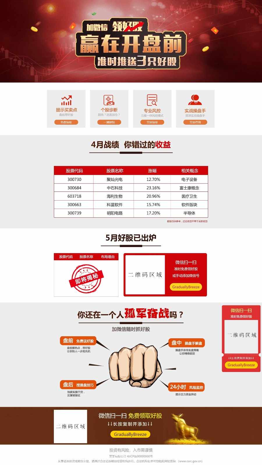 ASP股票客户引流加微信网站源码 免费领好股源码