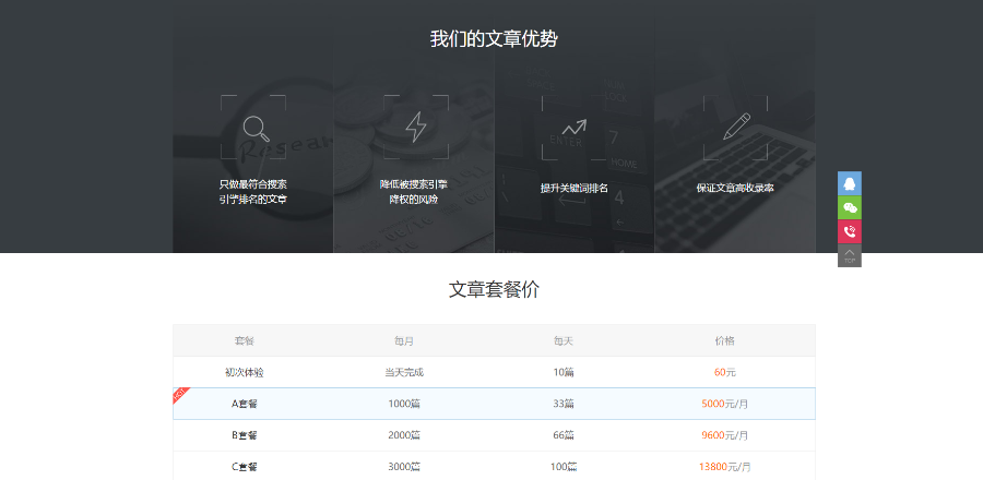 精仿爱站网软文网代写网源码
