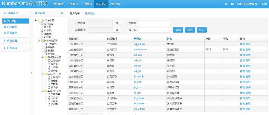 java通用OA ERP后台管理系统源码带文档最新