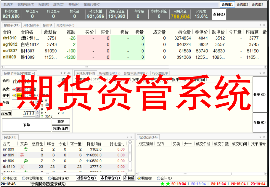 商品期货配资系统，期货资管系统，期货分仓系统，CTP期货交易系统