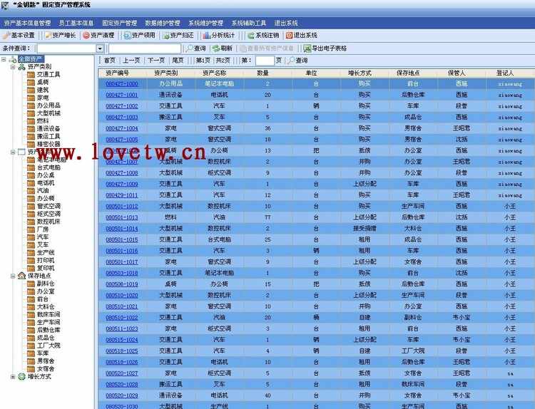 C#源码 固定资产管理系统（CS架构）