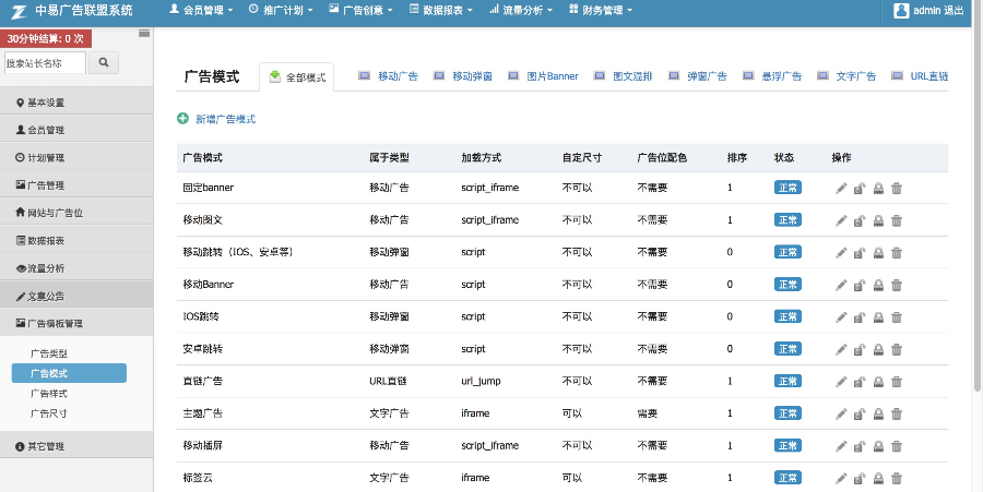 中易v9开源低价广告联盟中易广告联盟开源版包安装可交流运营心得