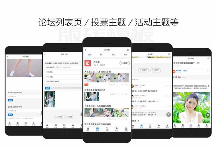 Discuz模板 版砖模板 手机配电脑版 GBK+UTF8 DZ论坛手机模板