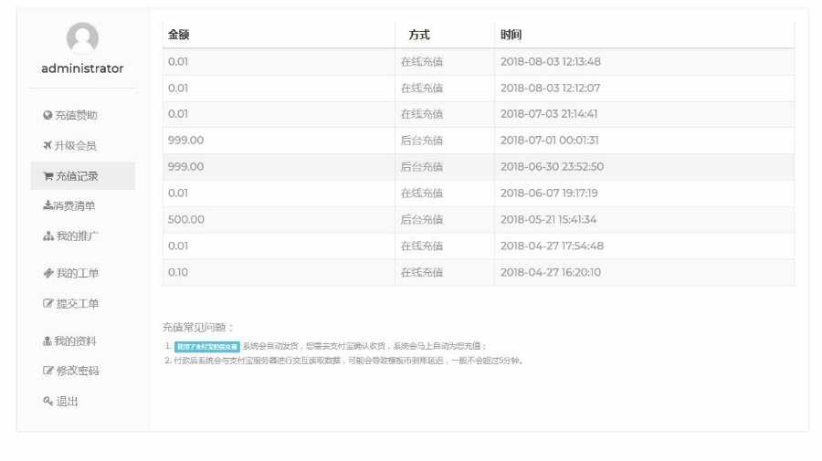 erphpdown9.2.7前端会员中心美化模板