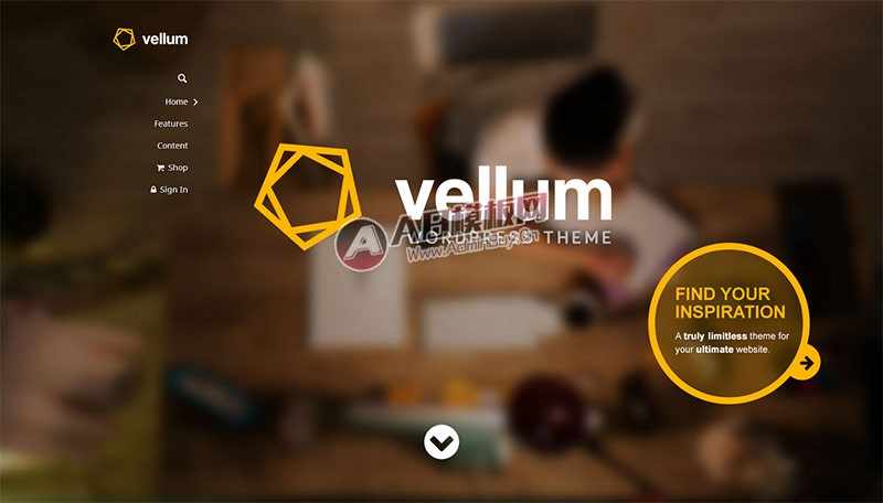 HTML5酷炫Vellum 响应式WordPress企业主题