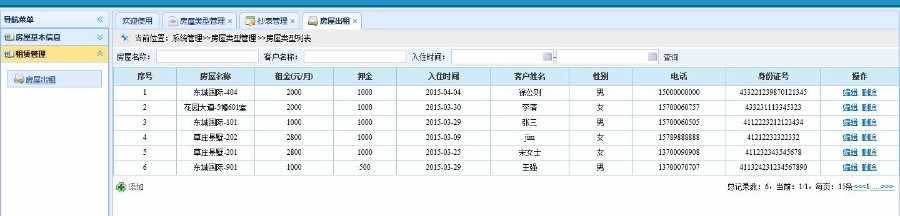 最新Juqery-Easyui通用房屋租赁管理系统源码
