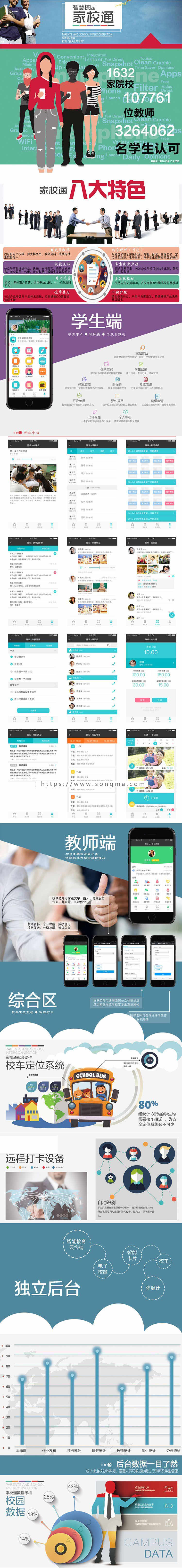 微信智慧学校教育系统家校通多校版校园家长学生管理系统源码V5.66，教育培训学校运营
