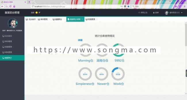 最新Java ssm服装库存CMS后台管理系统源码带数据库