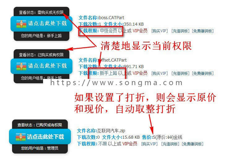 附件打折和下载限制 商业版V5.1