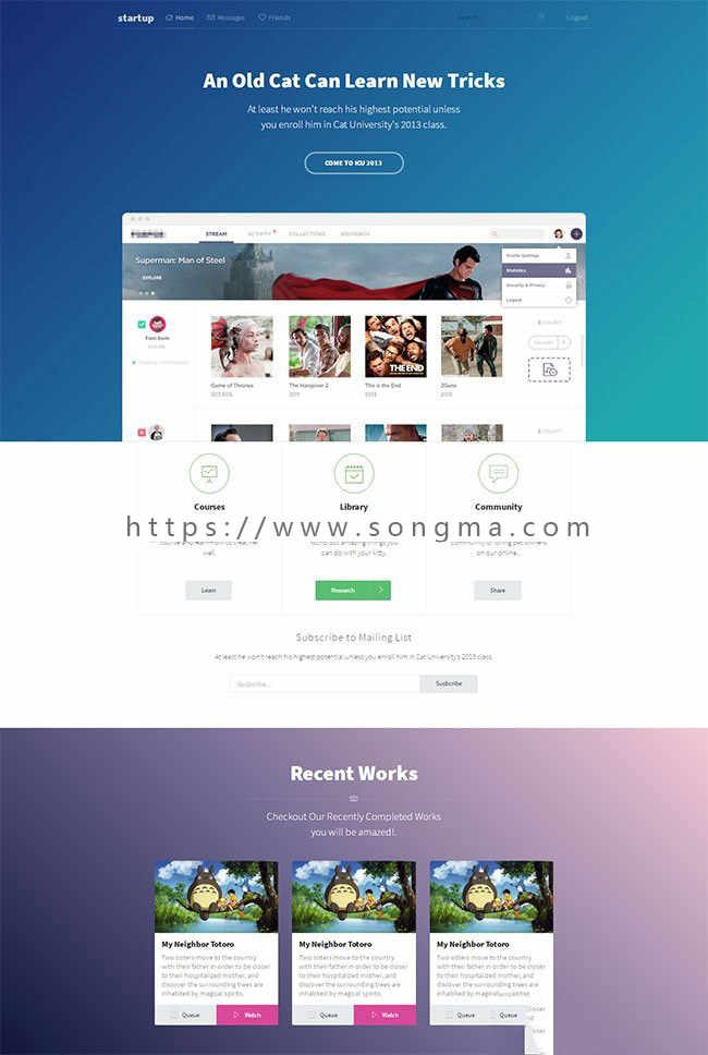 HTML5在线课堂教育培训网页模板