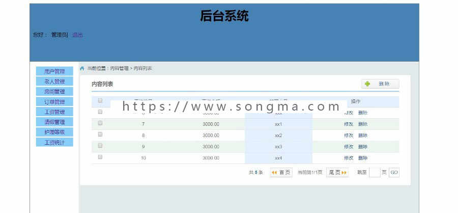 java ssm养老院管理系统源码护理人员管理系统源码