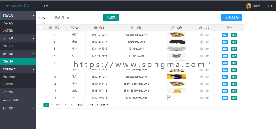 java+ssm商城系统源码在线手机商城源码