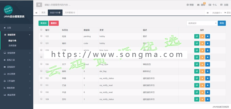 java快速开发权限框架springboot含代码生成器H+前端mysql数据库