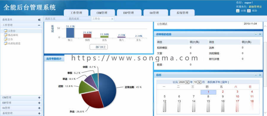 asp.net c#大型综合管理系统源码全能ERP管理系统源码OA+CRM+ERP