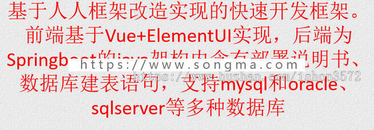 前后分离敏捷开发框架源码基于Vue+ElementUI+Springboot后台权限 
