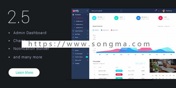 Unify2.5 响应式后台 自应式网站后台框架 后台页面模板