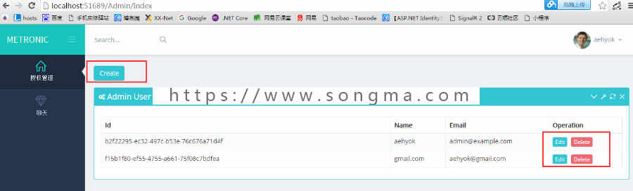 .net identity认证管理和signalr实时聊天源码 mvc5 bootstrap3 