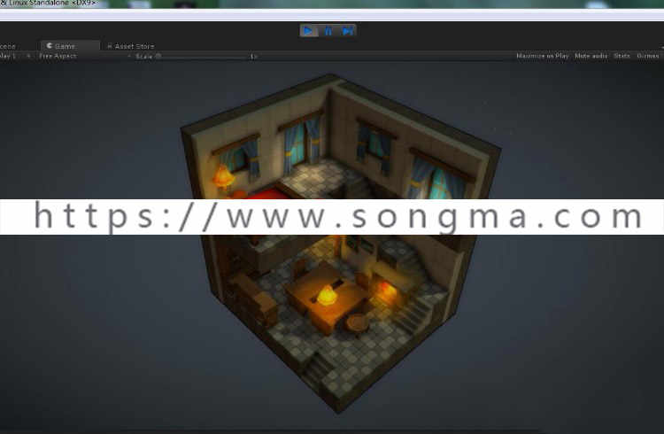 Unity 3D《冒险岛2》像素方块艺术场景资源 