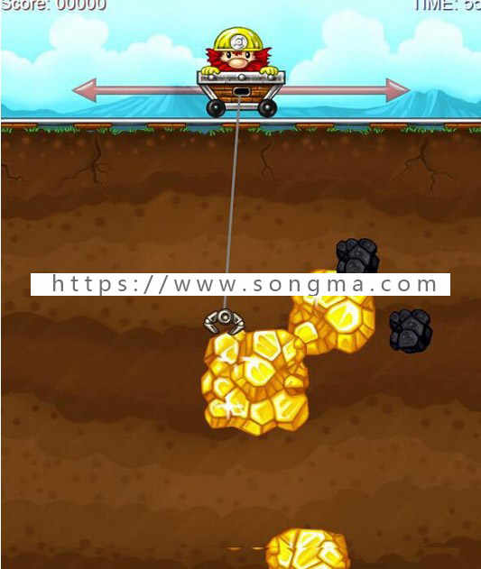 【HTML5源码】经典小游戏黄金矿工源码 