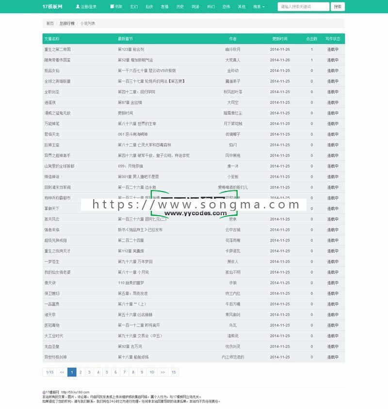杰奇小说三色自适应模板，杰奇小说模板，PC+WAP模板 