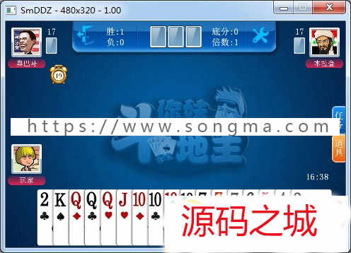 Cocos2d引擎开发的 开发的手机游戏斗你妹地主 完整源码 