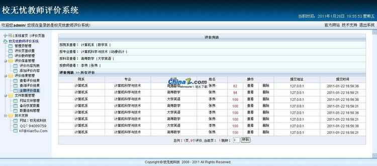 校无忧员工评价系统 员工评价源码 员工评价开发