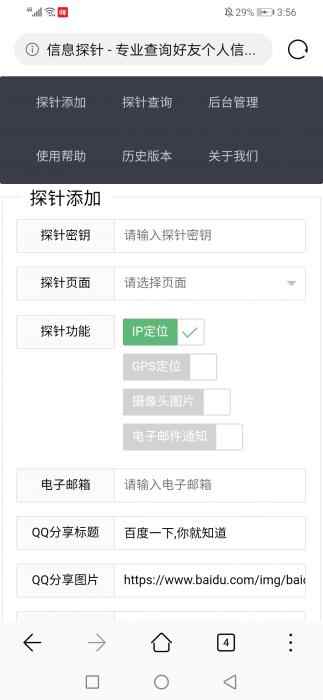 Ip探针_信息探针_社工查询个人信息php网站源码 - 宋马