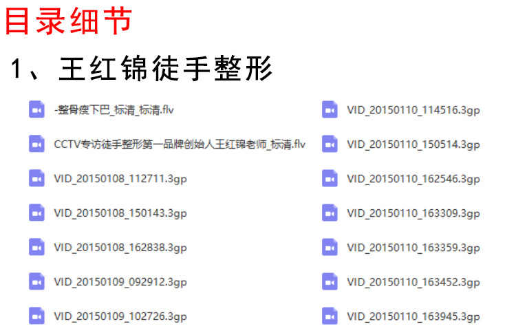 徒手整形实用技术张富源王红锦仝氏许强正骨徒手整形视频教程全集