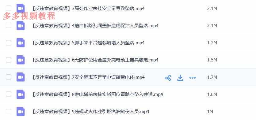 作业现场安全生产典型事故案例警示教育宣传片 培训视频教程