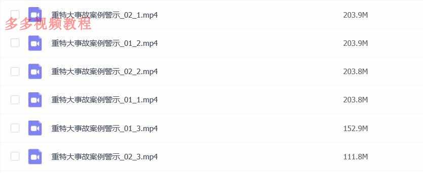 作业现场安全生产典型事故案例警示教育宣传片 培训视频教程
