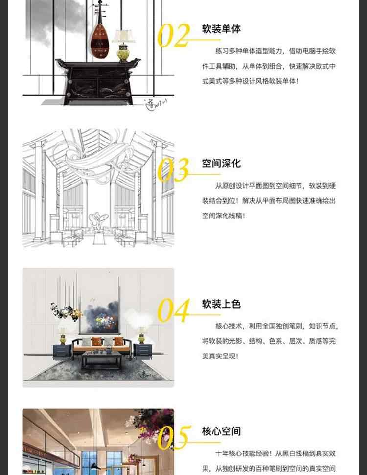 2018纯粹连柏慧室内设计sketchbook电脑手绘视频教程skb笔刷素材a