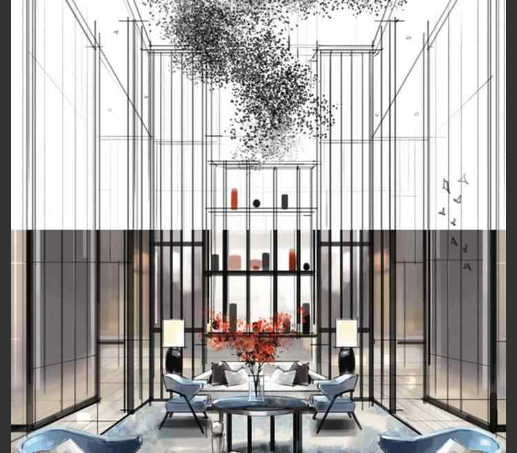 2018纯粹连柏慧室内设计sketchbook电脑手绘视频教程skb笔刷素材a