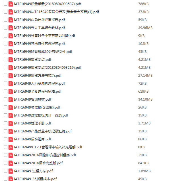 新版IATF16949体系审核标准TS换版16五大工具视频教程全套文件