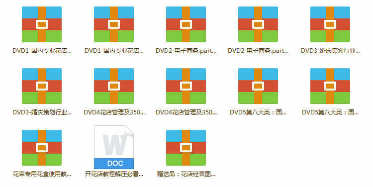 插花教学视频教程 开花店运营 花艺花束花车零基础自学入门到精通