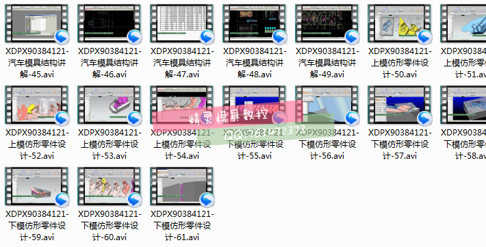 UG NX汽车五金模具设计 钣金 汽车覆盖件模具设计 全套视频教程