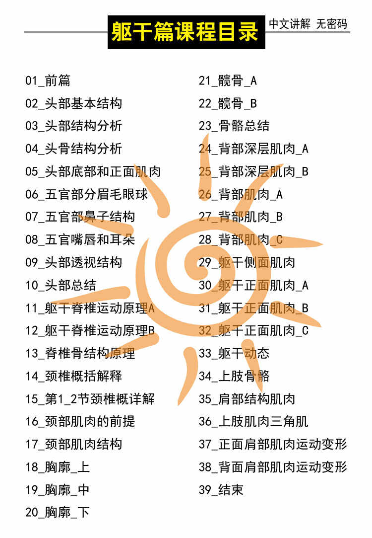 王九斤艺用人体解剖实用绘画躯干篇四肢篇人物骨骼肌肉视频教程