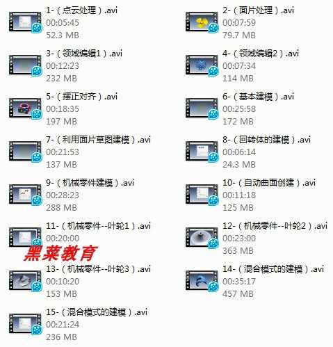 geomagic design x2016参数化逆向视频教程 软件
