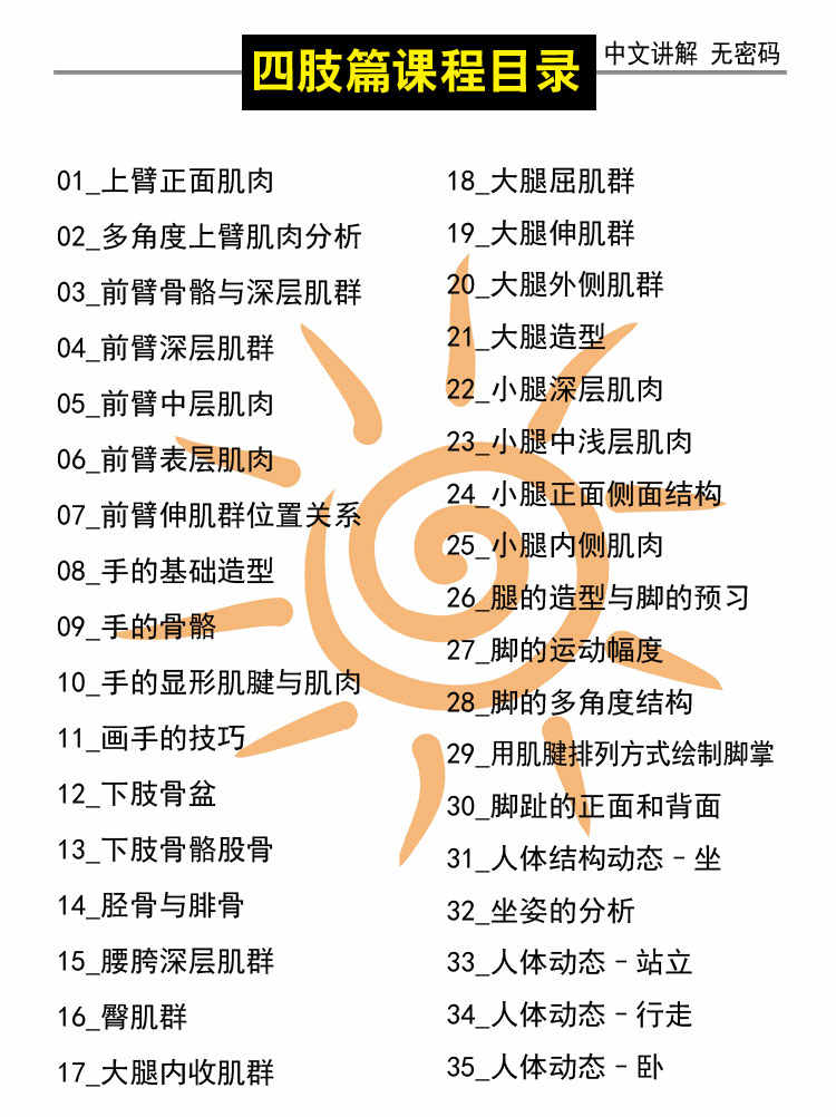 王九斤艺用人体解剖实用绘画躯干篇四肢篇人物骨骼肌肉视频教程