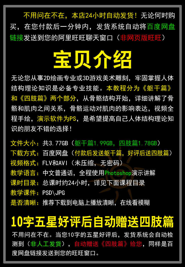 王九斤艺用人体解剖实用绘画躯干篇四肢篇人物骨骼肌肉视频教程
