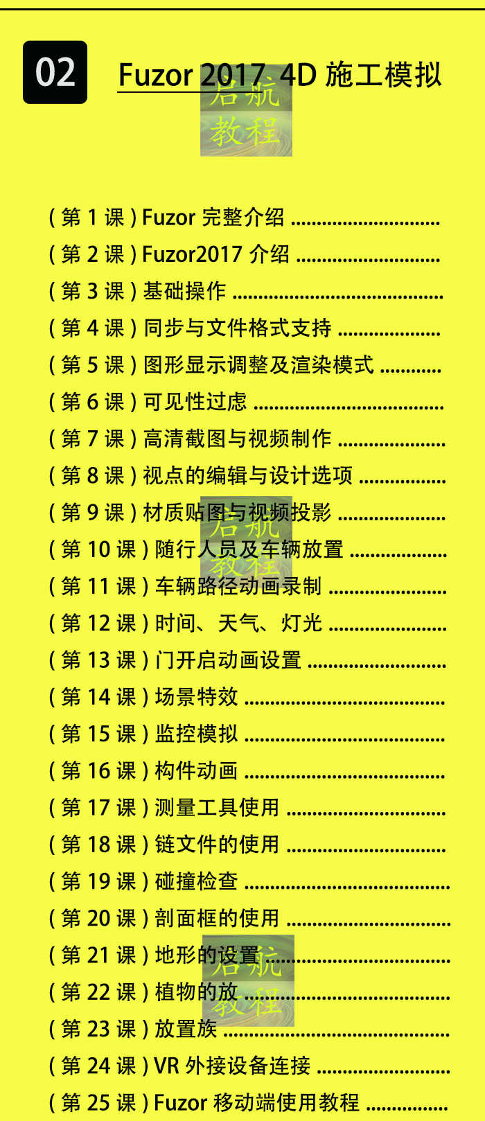 FUZOR视频教程fuzor2018VDC材质库可4D施工动画模拟漫游视频导出