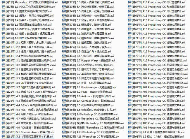 Photoshop CC 2018全套视频教程零基础入门到精通送PS AI ID CDR