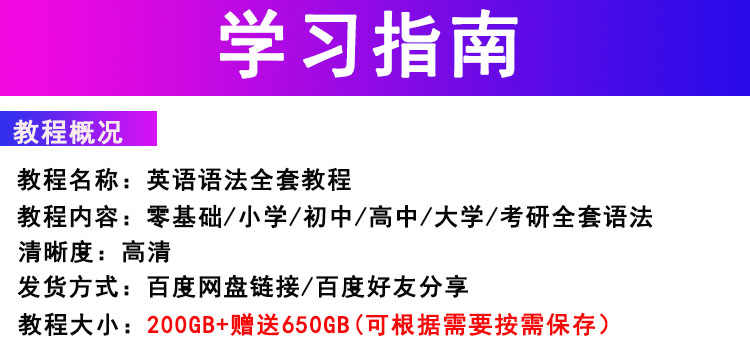 小学初中高中大学英语语法视频教程全套网课名师教学自学视频词汇