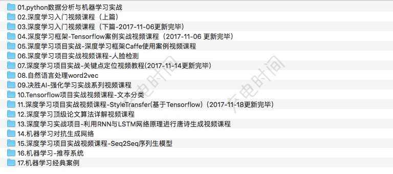 Python 人工智能机器学习深度学习视频教程 Tensorflow caffe AI