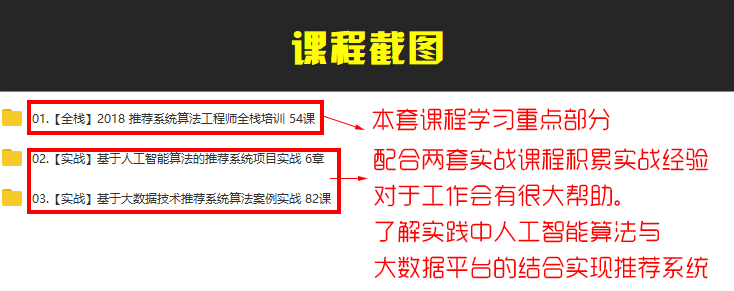 2018推荐系统项目实战/推荐系统算法/人工智能/用户画像视频教程
